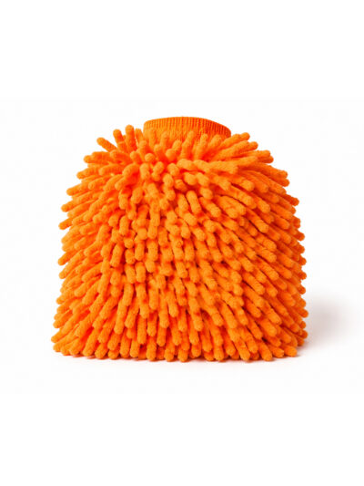 Gant de lavage microfibre chenille orange