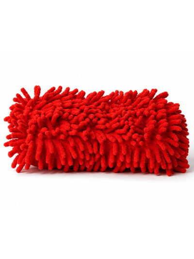 Brosse microfibre rouge pour nettoyage auto